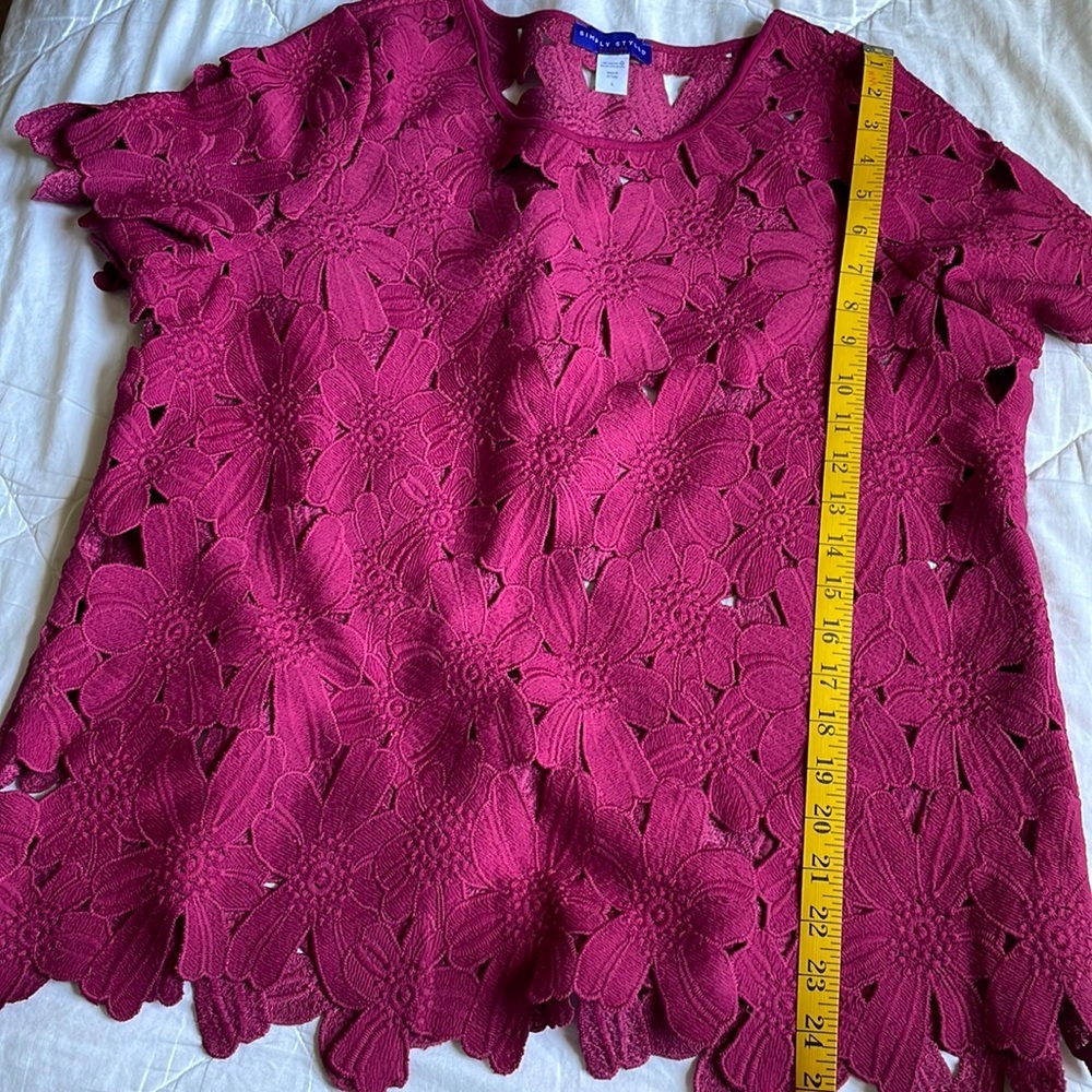Simply Styled by Sears Floral Short‎ Sleeve Crew Blouse